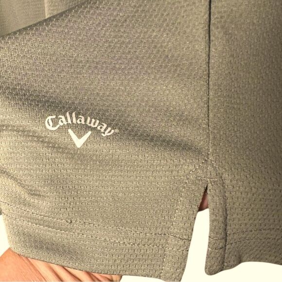 Callaway size Large Gray Golf Polo Shirt Short Sleeve. Key logo/Golfer. Sport - Picture 3 of 5